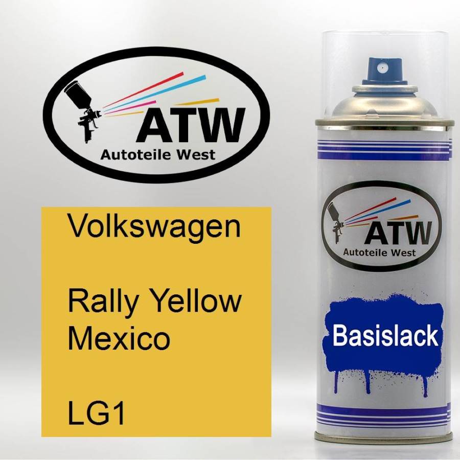 Volkswagen, Rally Yellow Mexico, LG1: 400ml Sprühdose, von ATW Autoteile West.